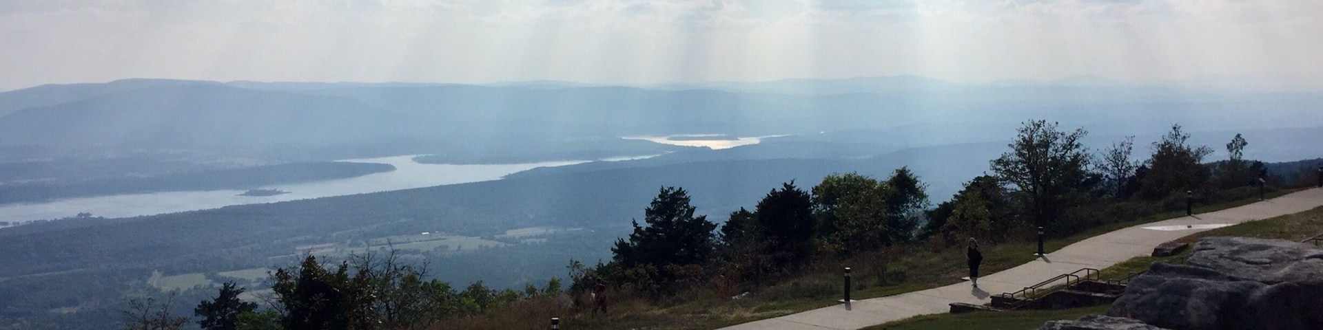 Looking out over the Petit Jean valley from the patio of the lodge.