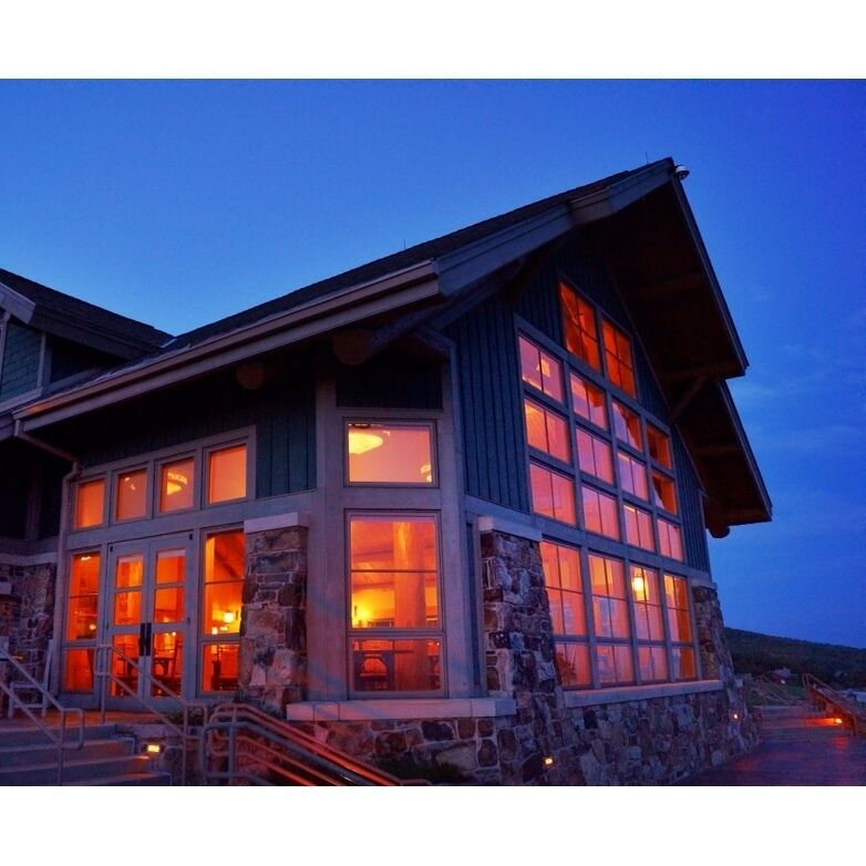 The Lodge overlooks Petit Jean River Valley and Blue Mountain Lake. This is a State Park owned lodge, not a hotel, but it is very nice. 