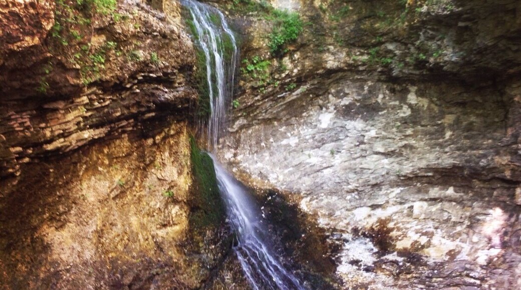 Short little hike 2 miles round trip. There is a cave to explore as well.