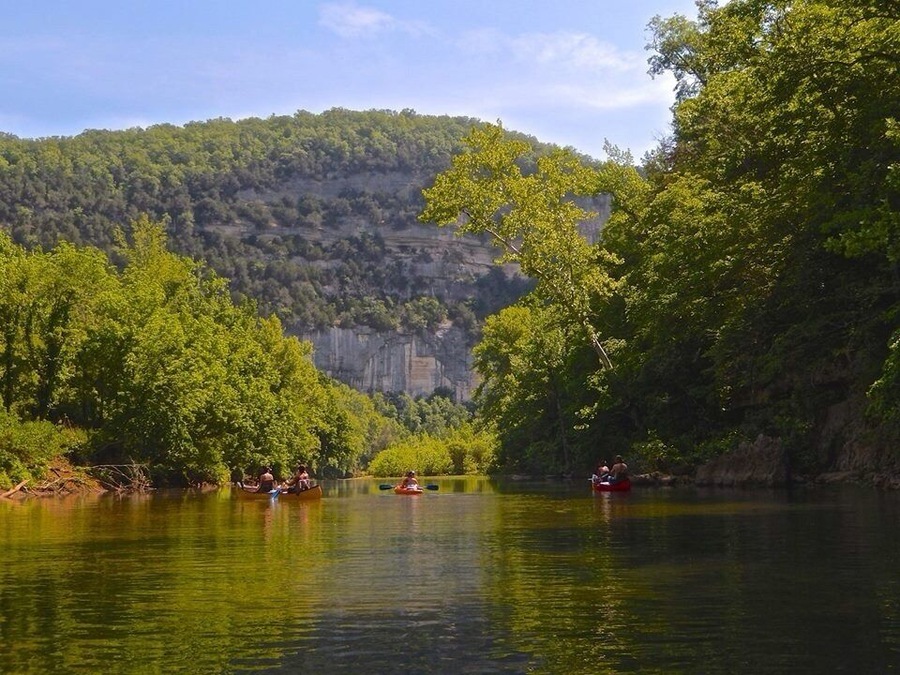 One of the best kayaking trips I have been on. The Buffalo National River is stunning. The large cliff lines are wonderful on this section of the river.