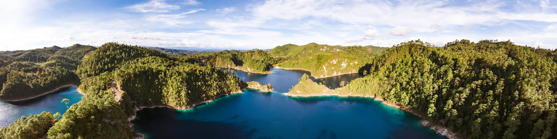 Vista panoramica en parque nacional lagunas de montebello