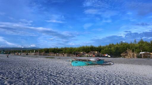 A nice stretch of beach with a very local vibe.
