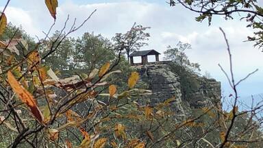 One of the CCC shelters at White Rock Mountain #history