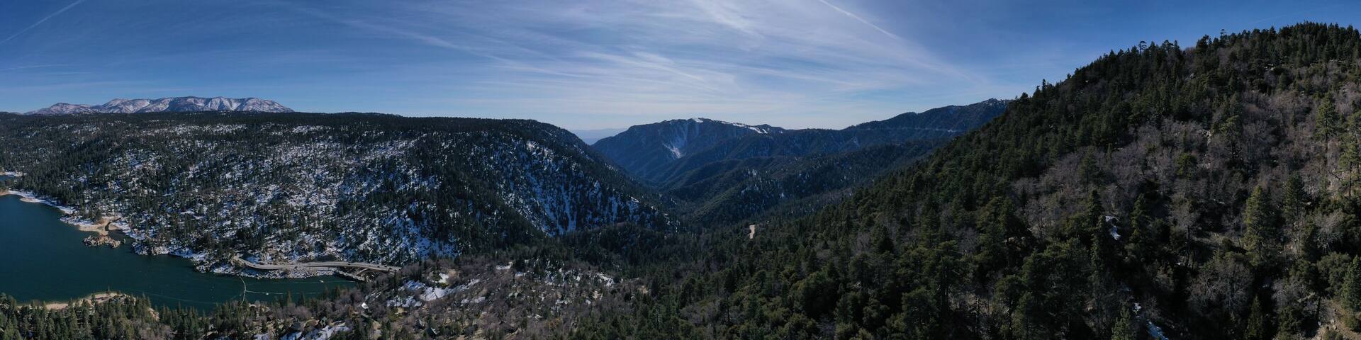 Aerial View of Big Bear Mountain in Southern California