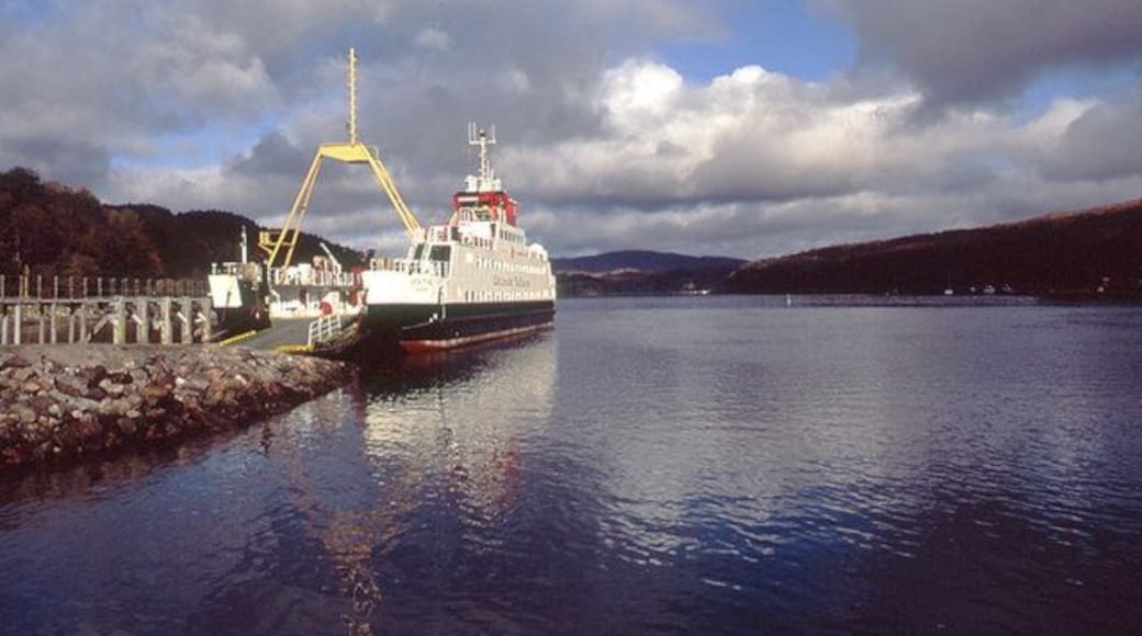 Lochaline ferry terminal Looking into Lochaline