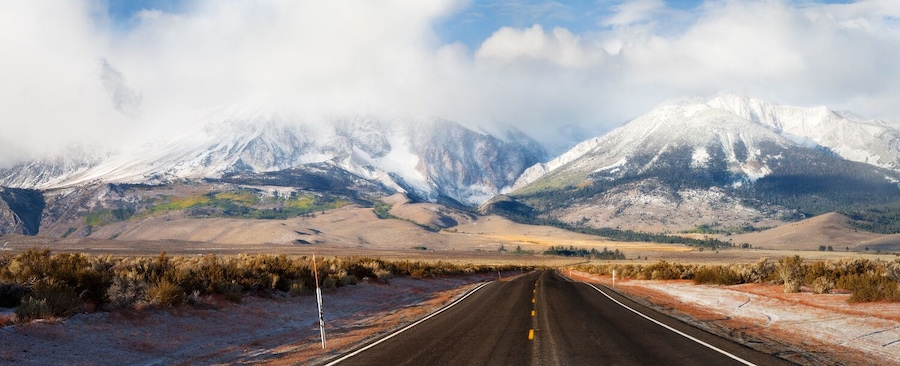 This is Highway 120, early fall but a storm had just passed on my way to Highway 395.