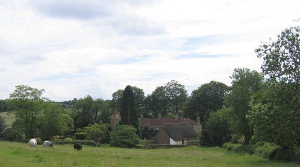 Epwell Mill. Seen across the fields from the bend in the lane to Epwell.