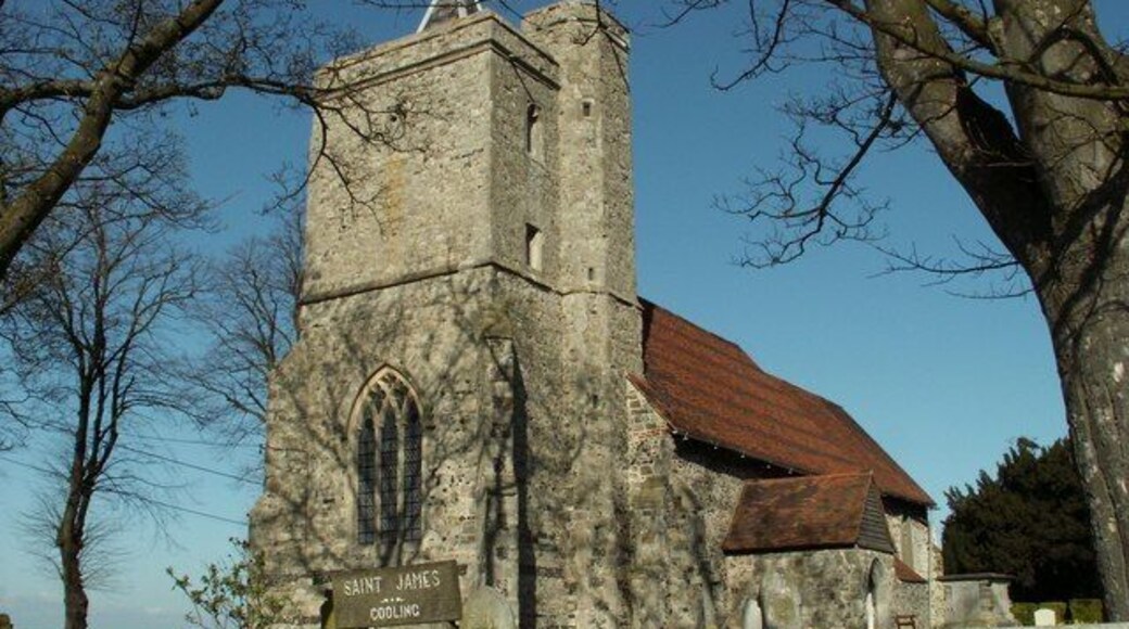 Parish church of St James the Great, Cooling, Kent, seen from the southwest