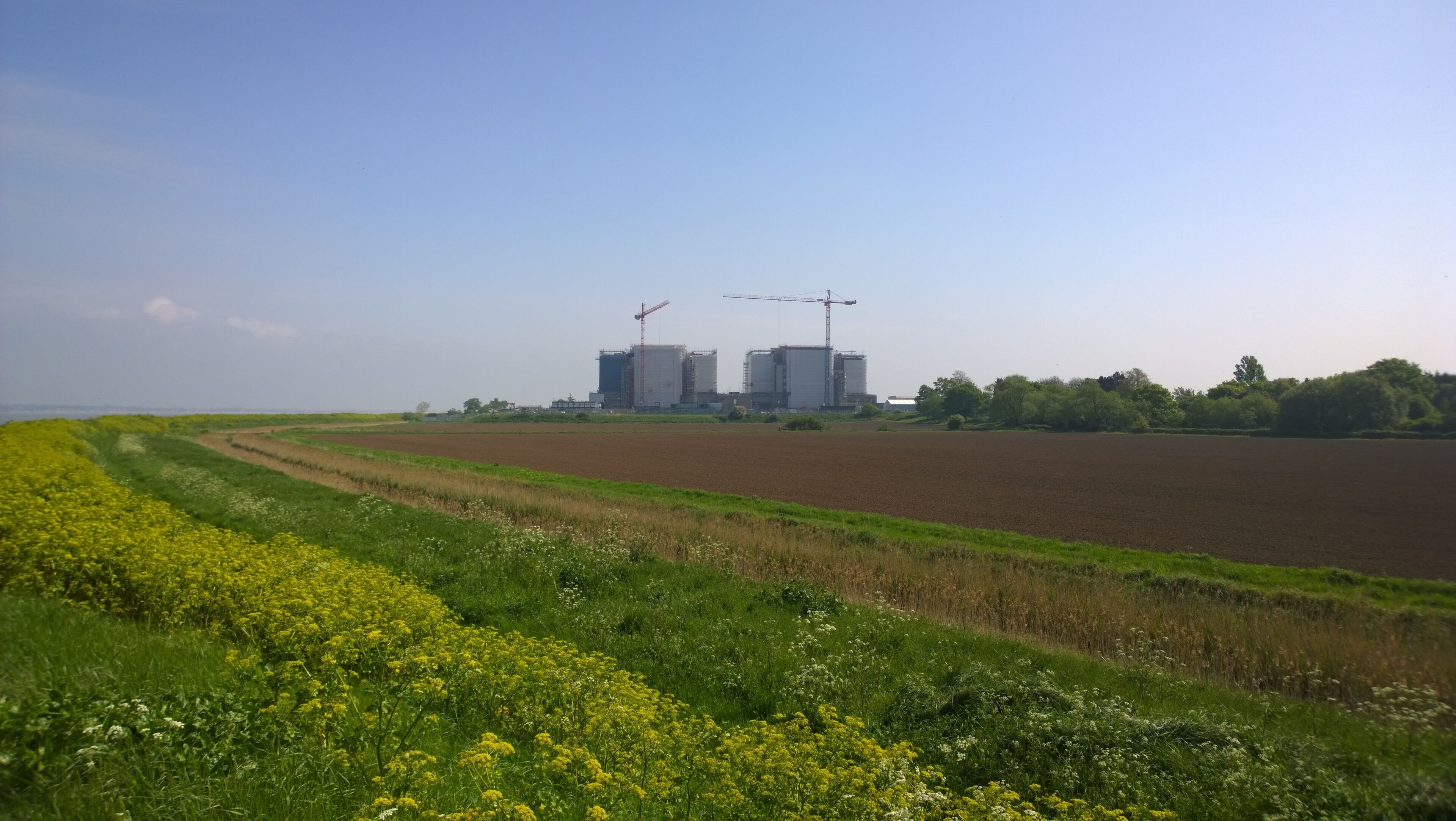 Bradwell Powerstation looking East