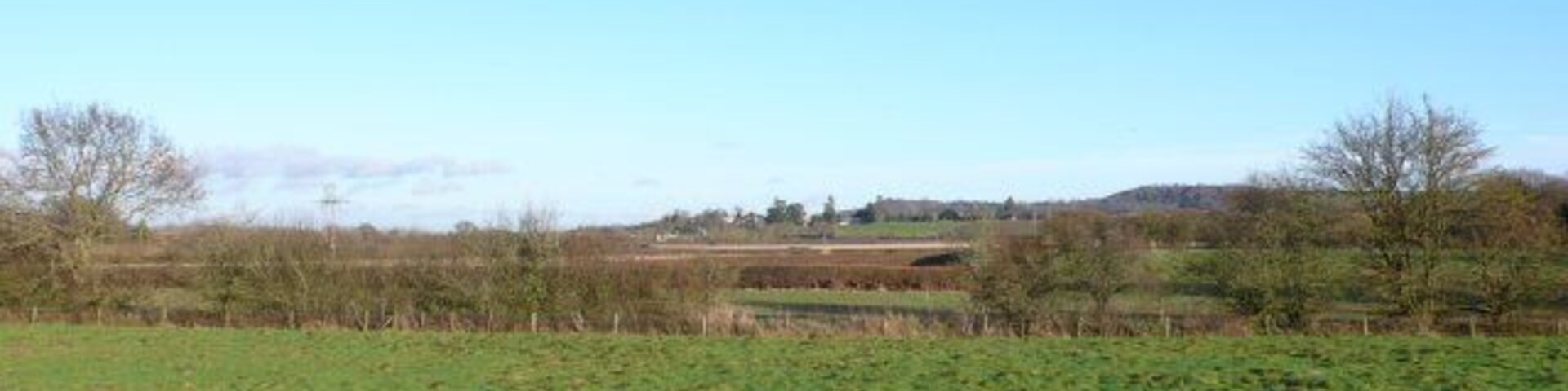 Countryside near Thornford This is very flat marshy land in the vale of the River Yeo. This is the view east from Longford Bridge.