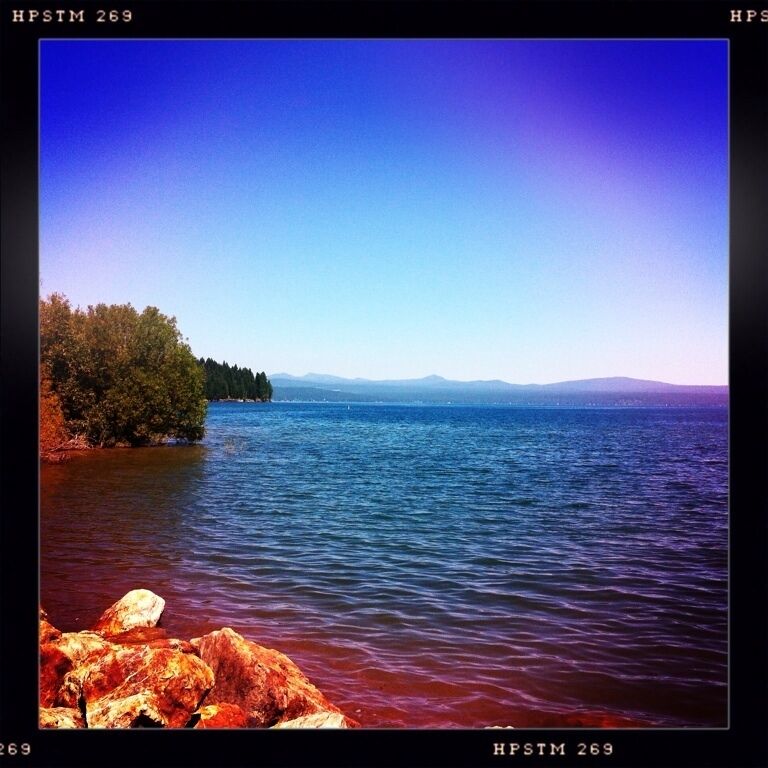 View of Lake Almanor from Canyondam boat launch. 