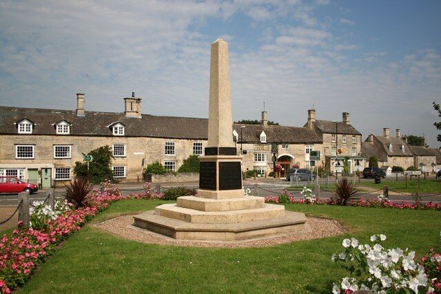 Weldon War Memorial Immaculately kept war memorial on Church Walk