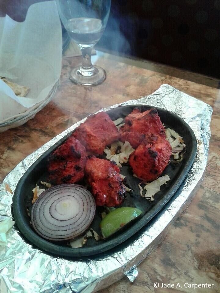 A diverse range of delicious foods from South and North India and beyond. So, so good! This was the Chicken Tikka. Oh, and you gotta try the cheese naan! The Aloo Gobi is really good here too. 