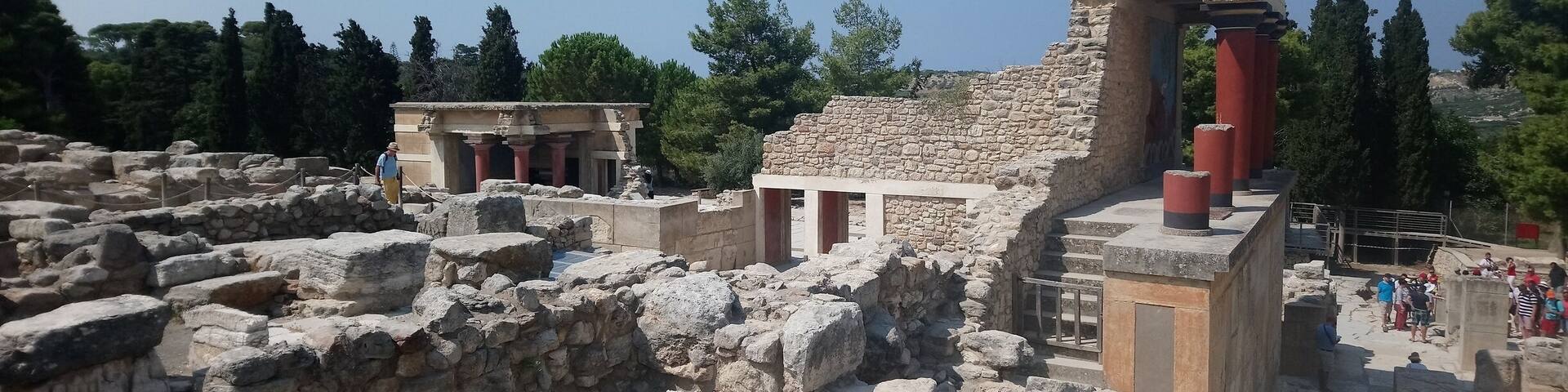 The ruins of the palace of Knossos are spectacular. You are able to walk around and through the majority of the rooms and get some great pictures. Definitely worth a visit and I'd also recommend going to the archaeological museum in Heraklion which is about 5km from Knossos, you can get a combined ticket for 16 euros!