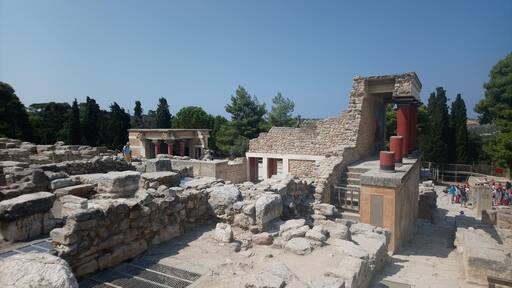 The ruins of the palace of Knossos are spectacular. You are able to walk around and through the majority of the rooms and get some great pictures. Definitely worth a visit and I'd also recommend going to the archaeological museum in Heraklion which is about 5km from Knossos, you can get a combined ticket for 16 euros!