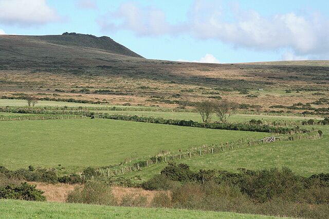 Lydford: by the Willsworthy Brook View towards Nat Tor