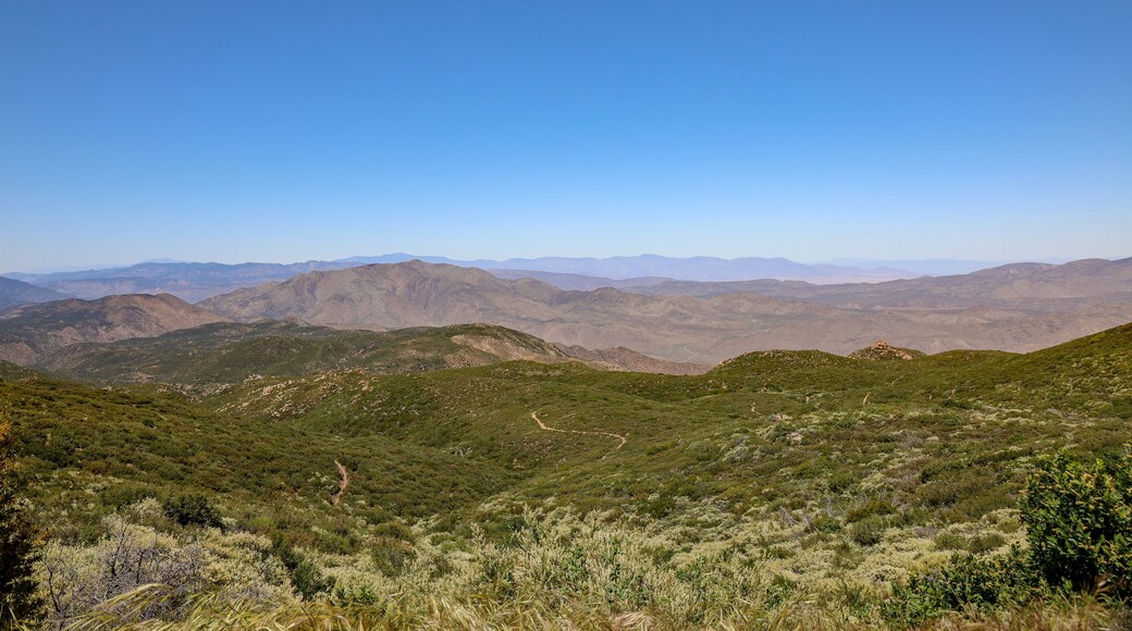 View of laguna mountain and hiking trails in California.