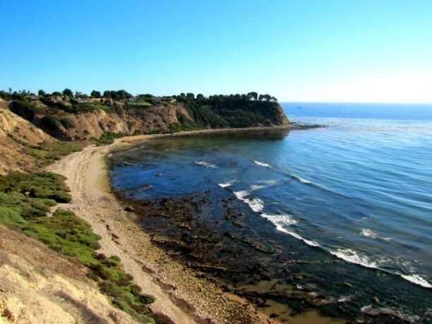 This is one of the biggest 'coves' in the Palos Verdes Peninsula.  Enjoy seeing the panorama from above: sailboats passing by, surfers in the water and the sun setting.