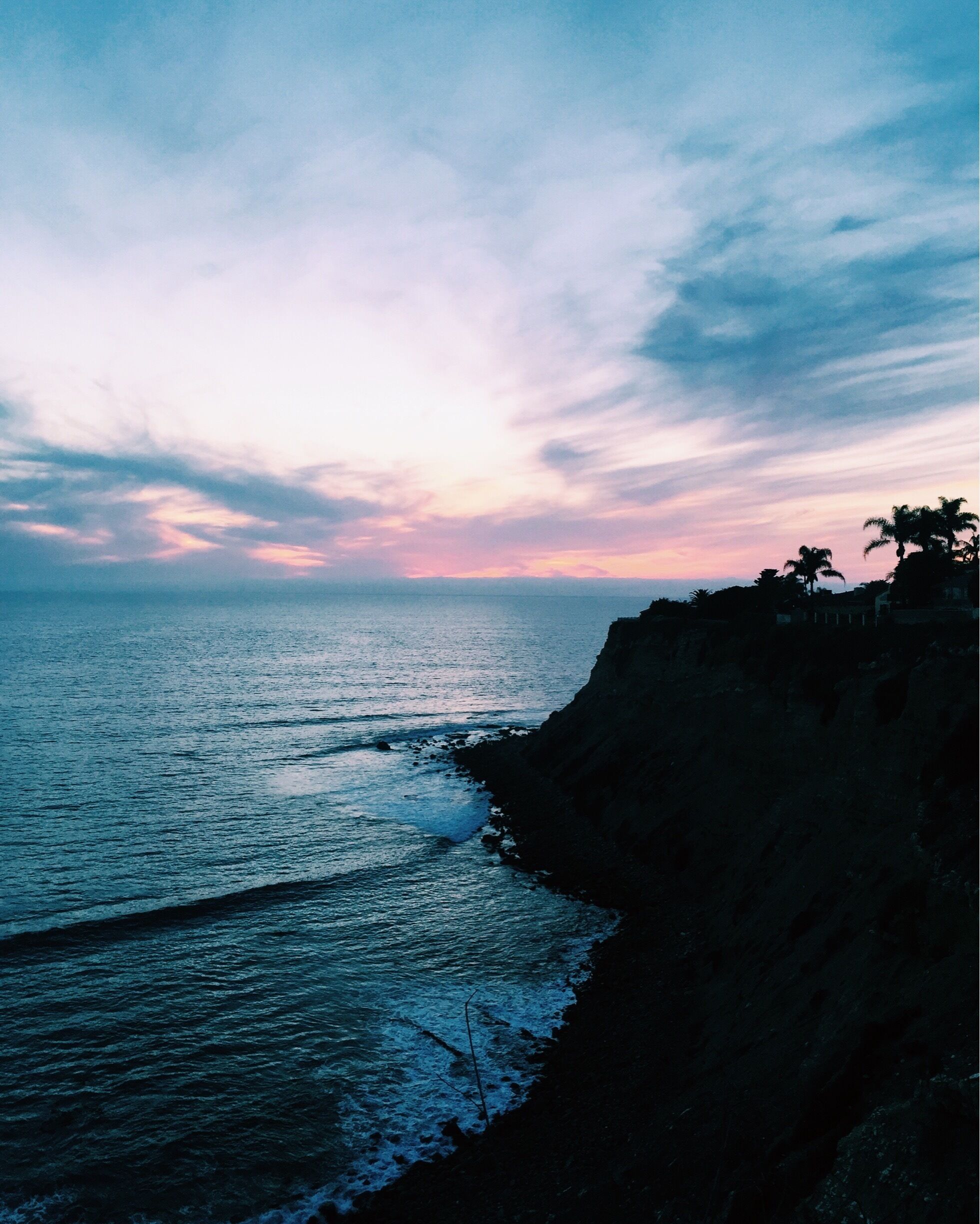 Sunset at the cliff in Palos Verdes. Basically an unreal view. 