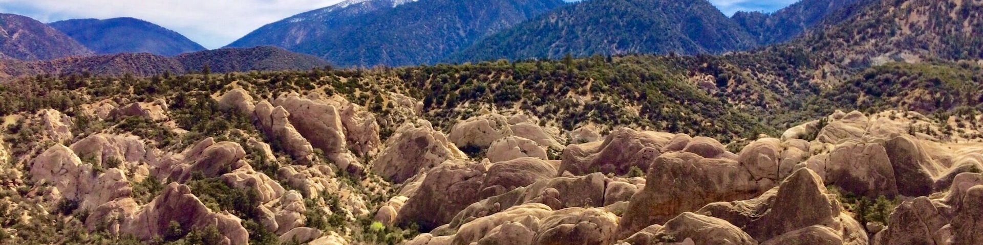 This jumbled rock formation called the Devils Punchbowl is created by tectonic plate activity on the San Andreas Fault just north of Los Angeles. Easy 1.1 mile hike takes you down into the bowl and you're actually standing on the fault itself.