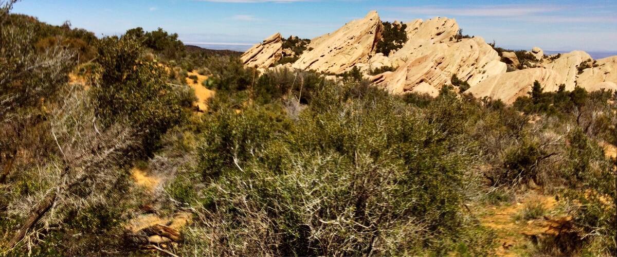 Tilted rocks courtesy of the San Andreas Fault