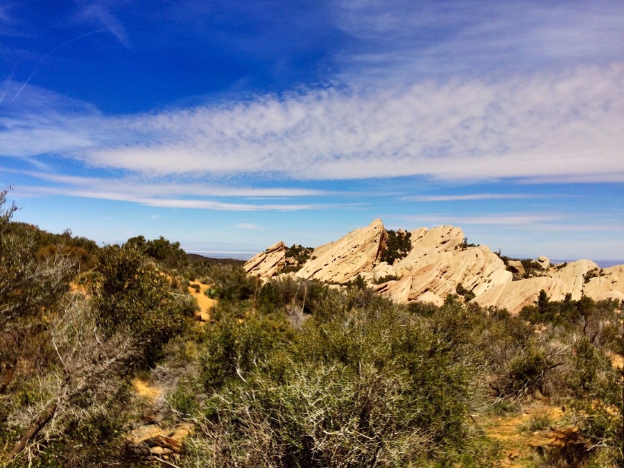 Tilted rocks courtesy of the San Andreas Fault
