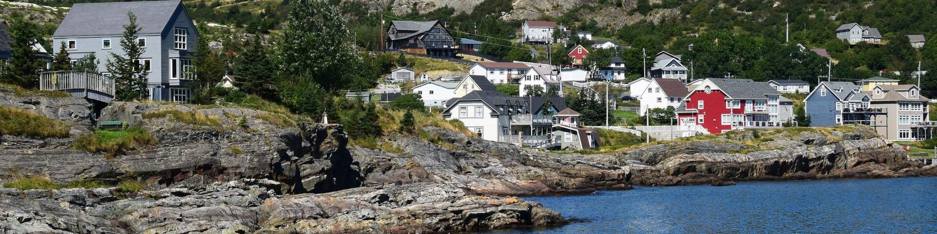 landscape along the the Baccalieu Trail; small fishing community of Brigus located along the Conception Bay, Newfoundland and Labrador; Canada