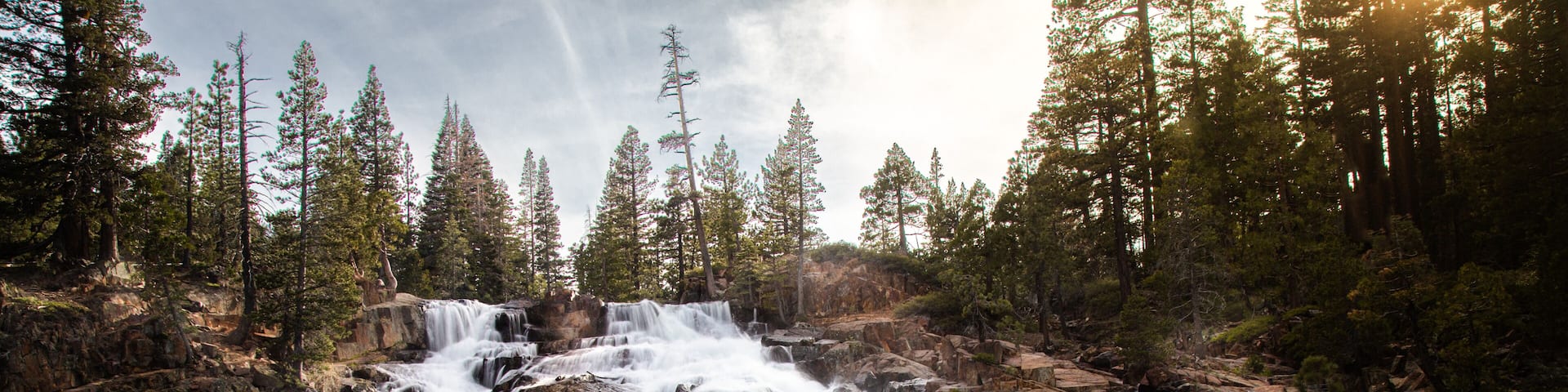 Lower Glen Alpine Falls in Eldorado County, California USA, near Lake Tahoe.