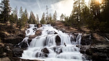 Lower Glen Alpine Falls in Eldorado County, California USA, near Lake Tahoe.