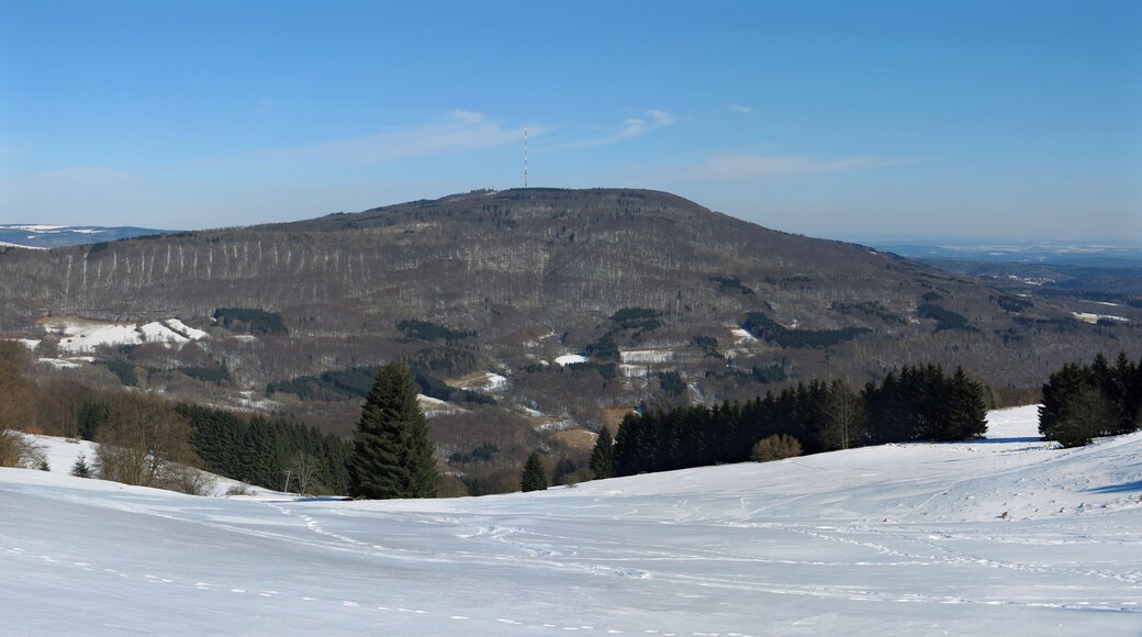 The Kreuzberg in the Rhön Montains, seen from the Schwarzenberg near the Kissingen Hut.