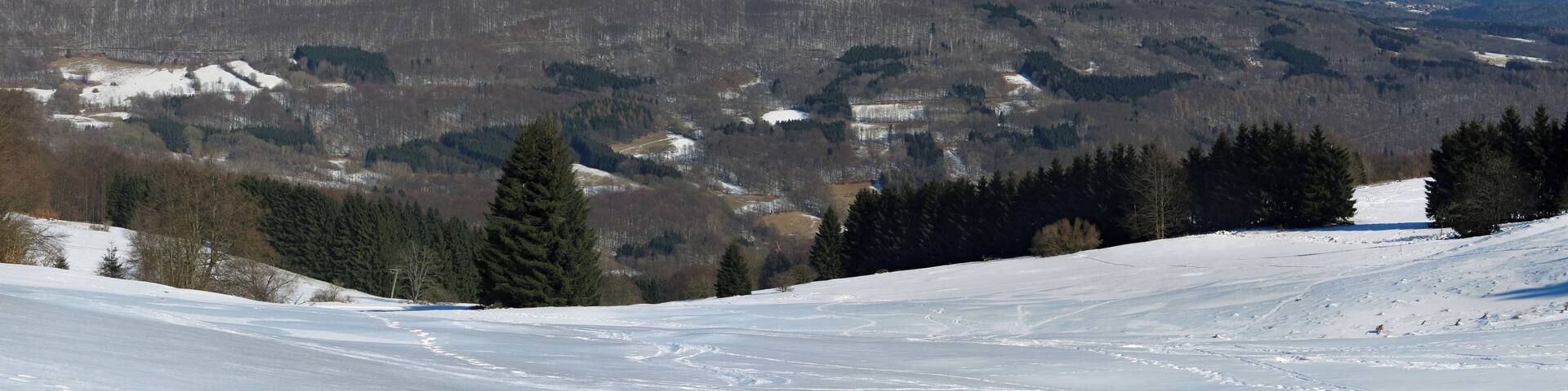 The Kreuzberg in the Rhön Montains, seen from the Schwarzenberg near the Kissingen Hut.