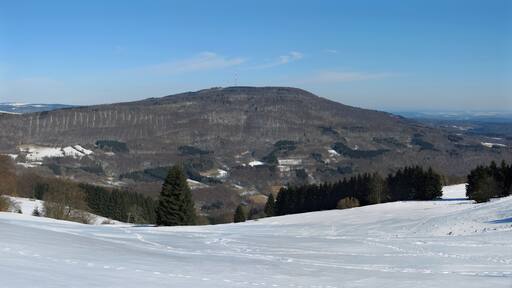 The Kreuzberg in the Rhön Montains, seen from the Schwarzenberg near the Kissingen Hut.