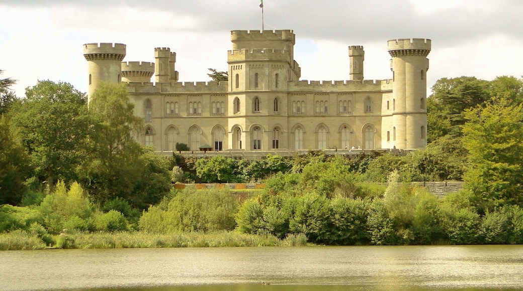 Eastnor Castle. By Robert Smirke, for John Somers Cocks, 2nd Baron Somers, and at vast expense. Begun in 1811 and completed in 1824, the house enjoys a wonderful position overlooking the lake and looks towards the Malverns. Set in fabulous parkland and with an interior full of interest, Eastnor makes a great day out.