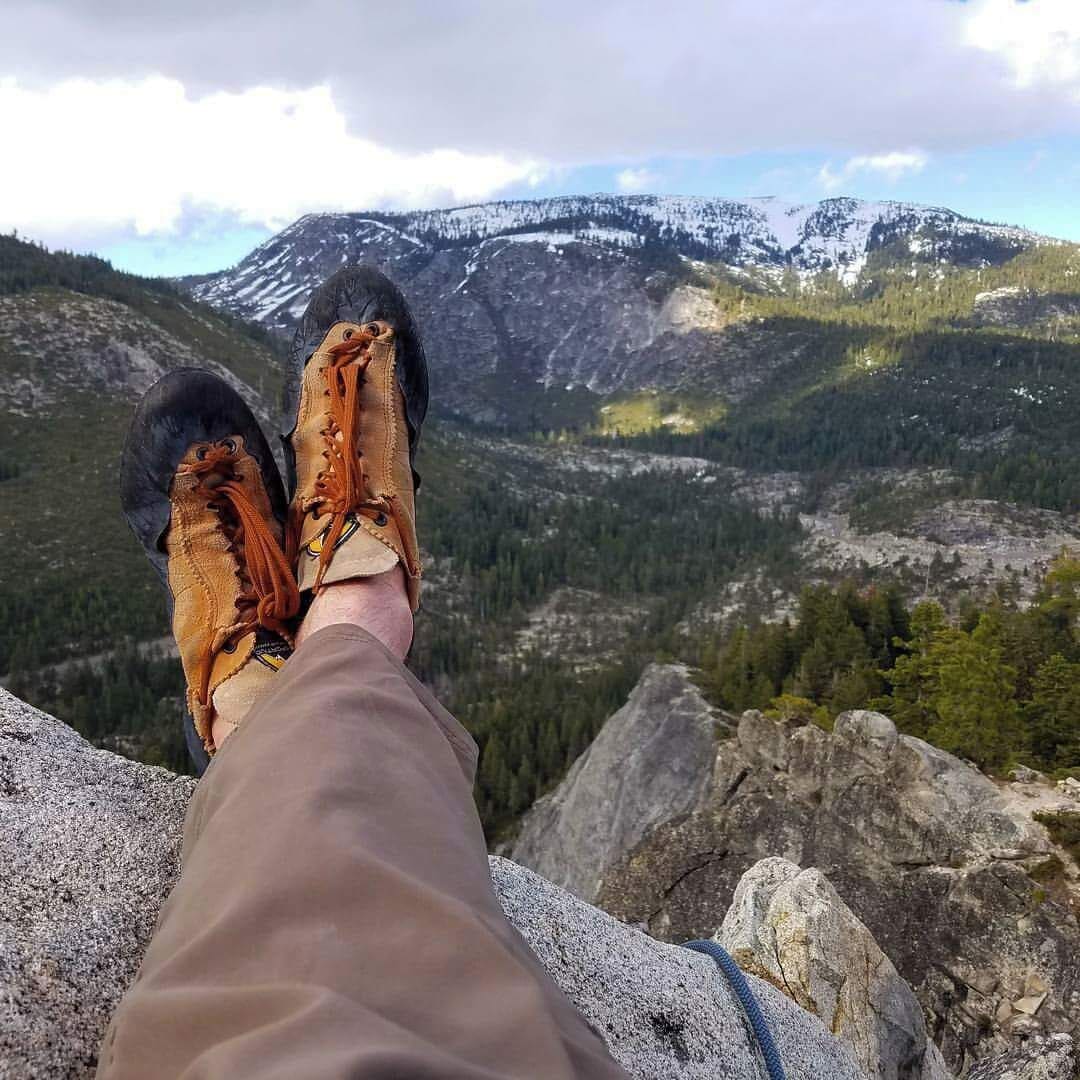 Epic day at Lovers Leap! Climbing 500ft of beautiful granite will get you this view.


Just south of South Lake Tahoe sits Lover's Leap, a beautiful granite wall that offers some world class climbing. This photo is from the top of Corrugation Corner, 3 pitches of a pretty stout 5.7 climbing. 
