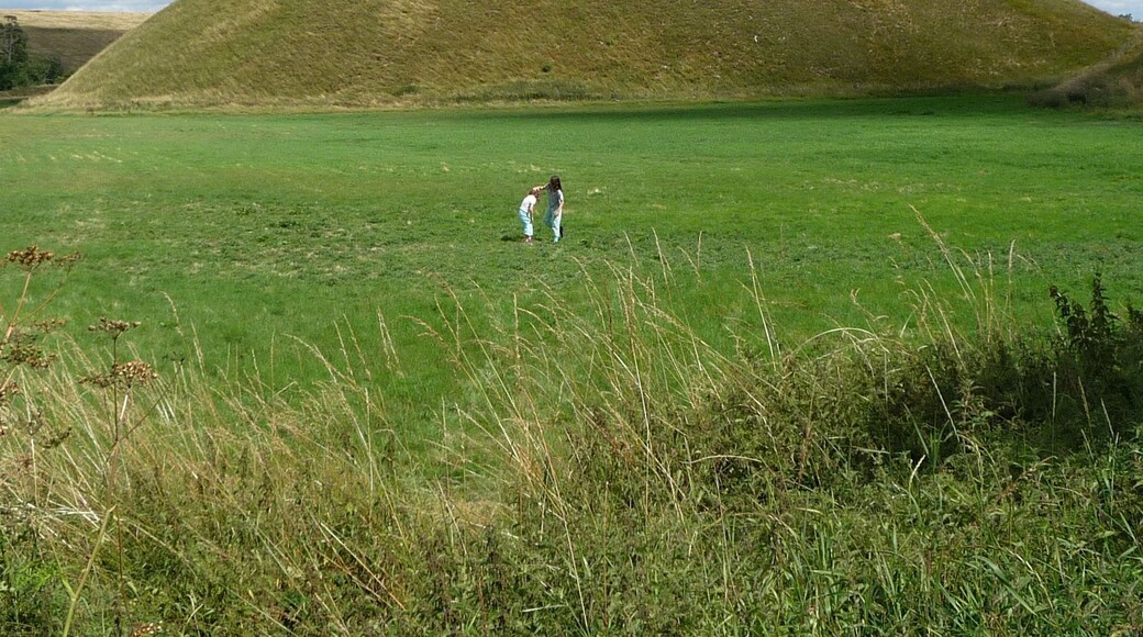At 40 metres high, Silbury Hill is the tallest prehistoric human-made mound in Europe and similar in size to the smaller pyramids of Giza.