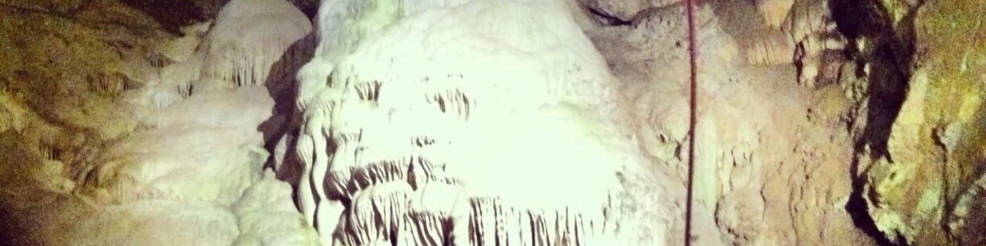 Ginormous stalagmite in Moaning Caverns near Sonora California.