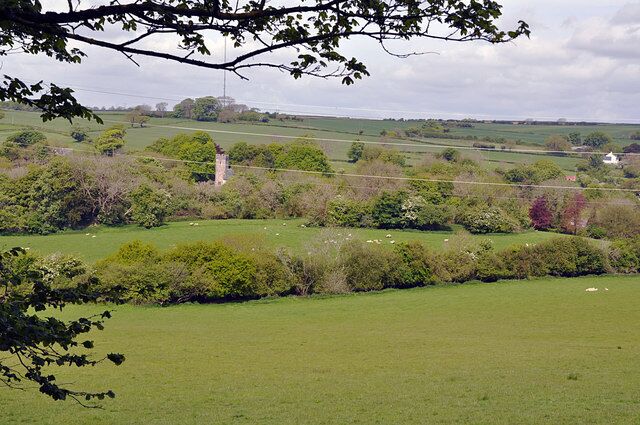 Spring view to Llantrithyd and St. Illtyd's Church Only the power lines and the mast at St Hilary spoil the view!