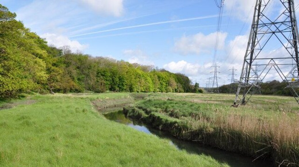 Upriver view of the Thaw at Burton near St Athan