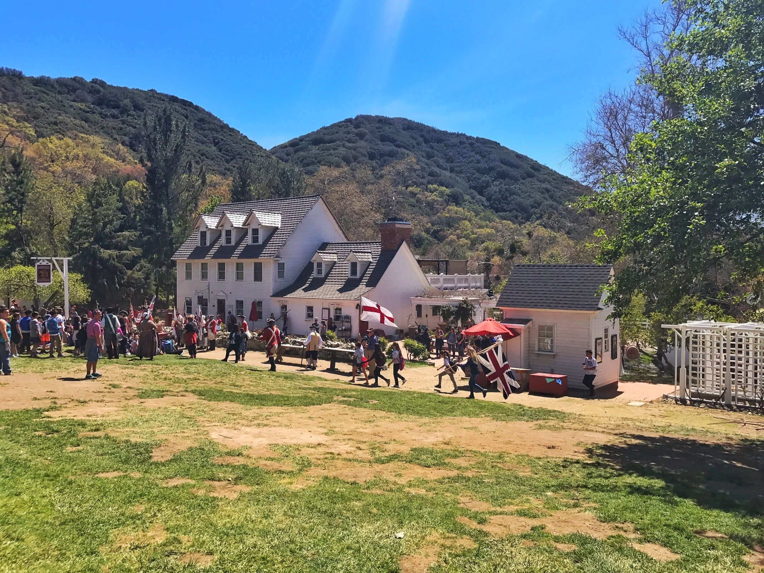 A fun day out enjoying an impromptu field trip to learn about American history 