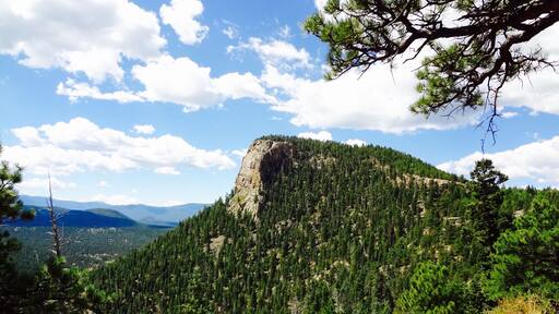 That's the Lion's Head at Staunton State Park. We are at around 8000ft in elevation from this view. Still have 1,140ft in elevation more to go to until we get there!