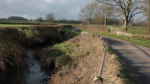 Bridge over brook named Letton Lake The bridge is on the road between Norton Wood and Hursley