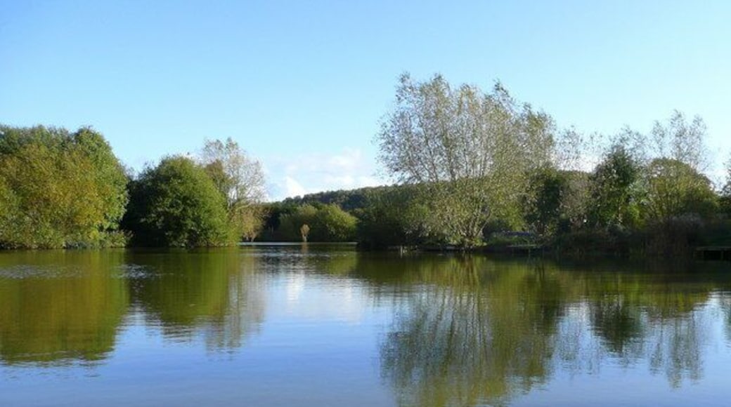 Fishing pond reflections 2 Looking south-east with Broadhill in the background.