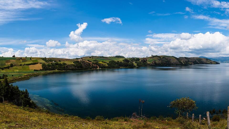 panorama of the Tota lake, Boyacá Colombia
