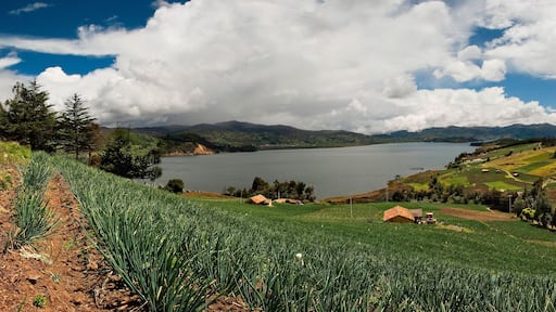 Panoramic view of Lake Tota, Boyaca Colombia