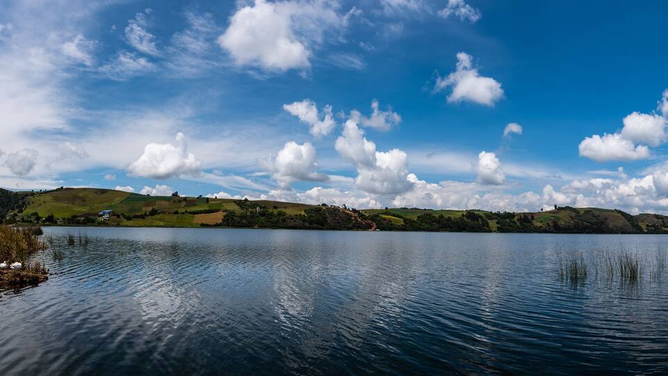 lake and mountains of Tota Colombia
