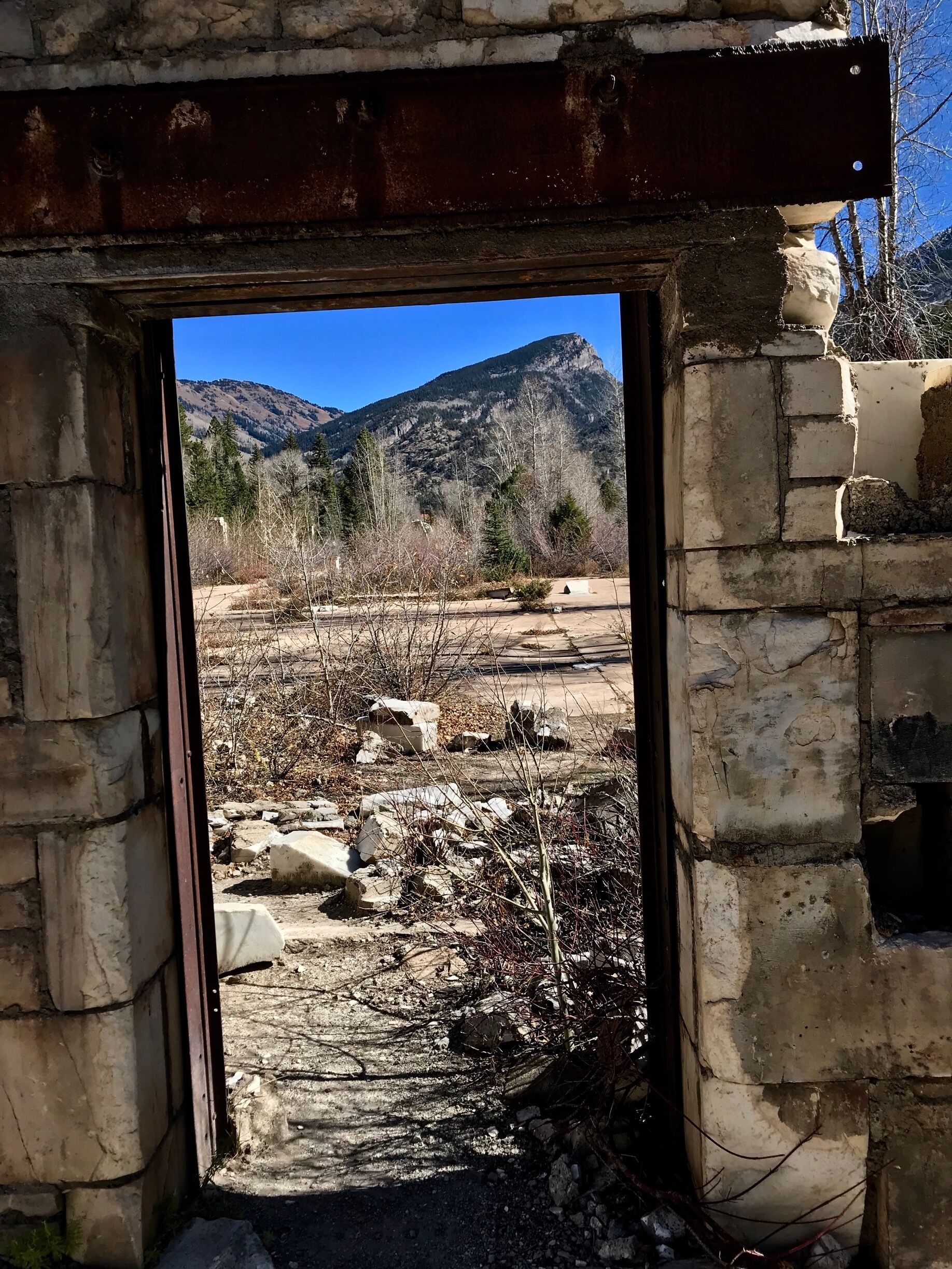 Marble factory ruins.