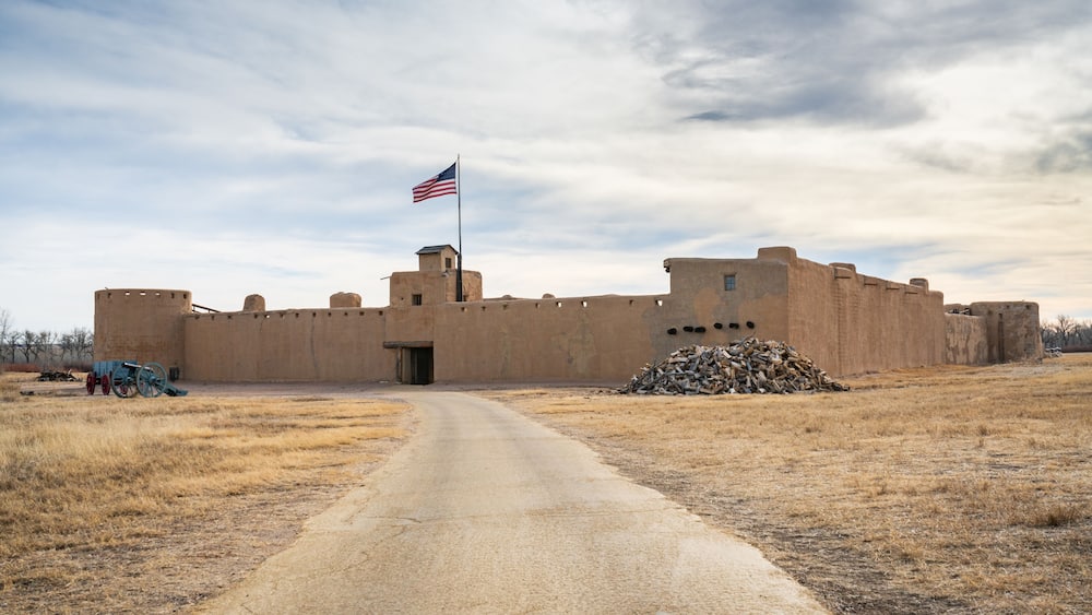 The American Flag Flying Above Bent's Old Fort National Historic Site, Colorado