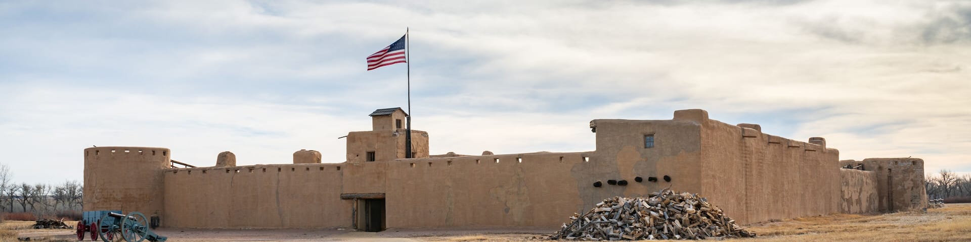 The American Flag Flying Above Bent's Old Fort National Historic Site, Colorado