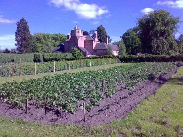 Poyntzfield house from the herb nursery gardens The nursery gardens are enclosed within an old walled garden area which once belonged to the house and are an oasis of calm.