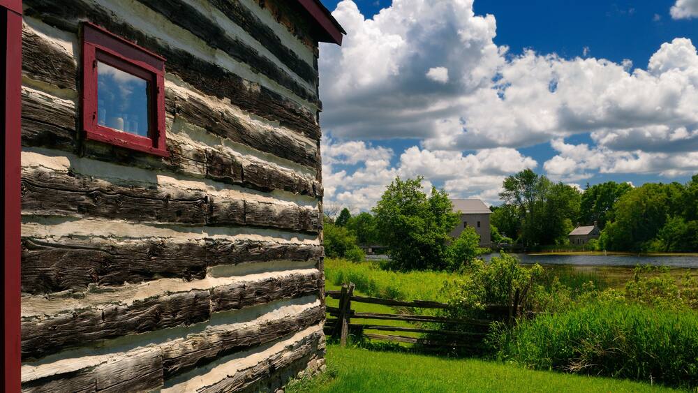Lang Grist Mill Pond at Pioneer Village on the Indian River Ontario from Milburn House